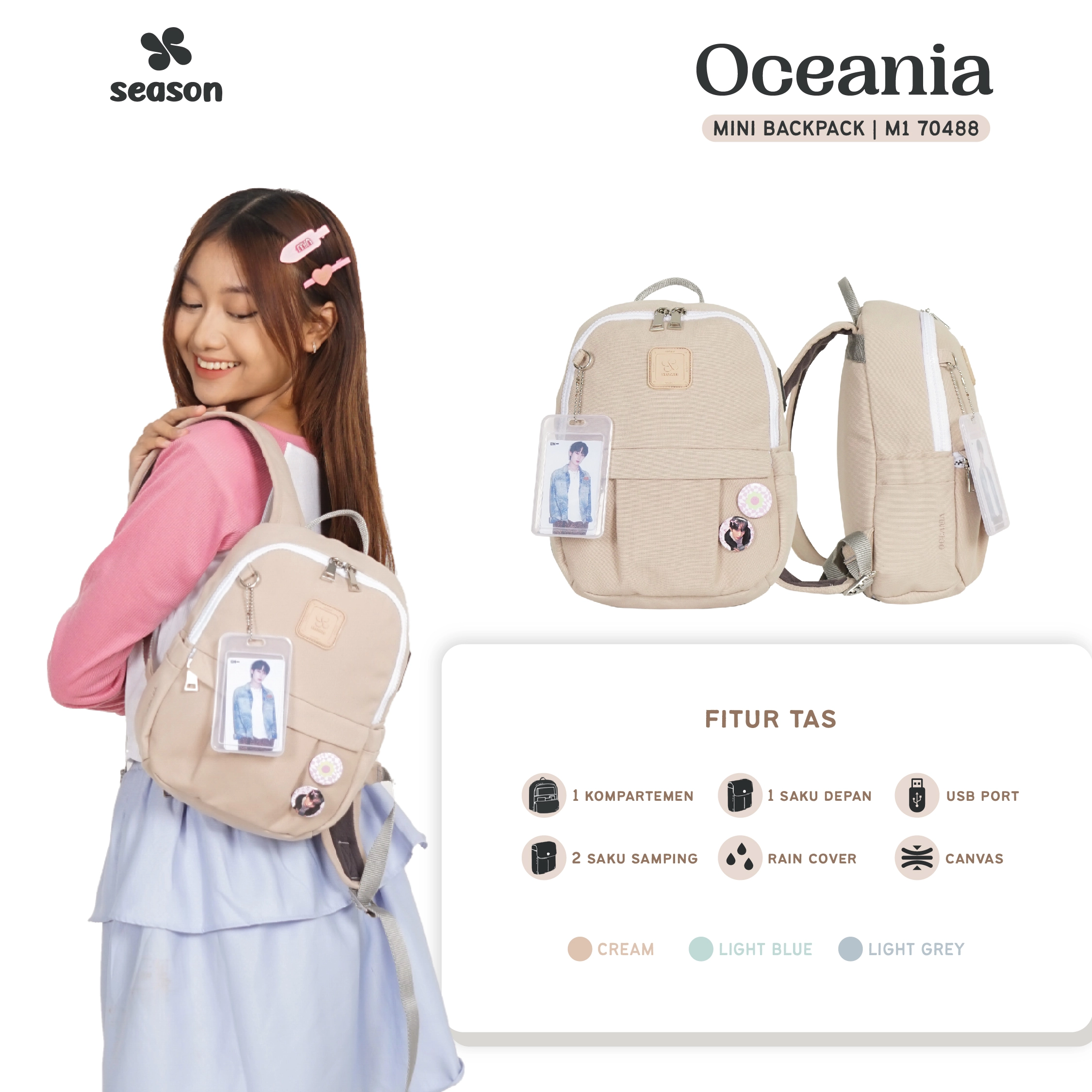 Mini Backpack Wanita Season Oceania